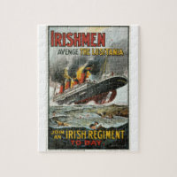 Irishmen avenge the Lusitania_Propaganda Poster