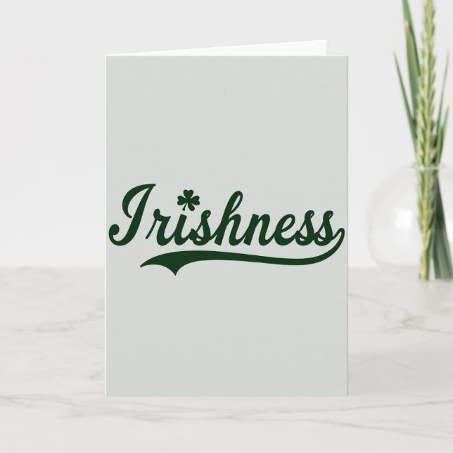 Irishness Shamrock Green Pattern Card (Front)