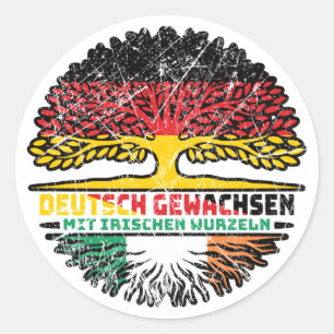 Irland Irisch Deutsch Deutschland Baum Wurzel Classic Round Sticker