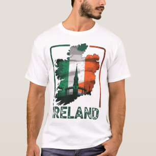 Irland Karte mit Flagge T-Shirt