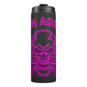 Iron Addict - Skull Bodybuilding and Weightlifting Thermal Tumbler
