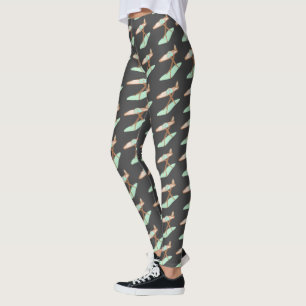 Iron and ironing board household chores leggings