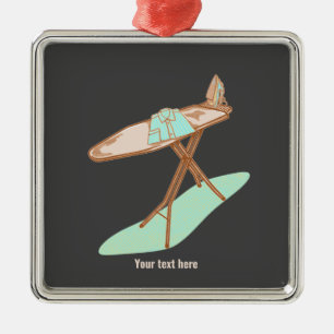 Iron and ironing board household chores metal ornament