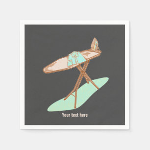 Iron and ironing board household chores napkin