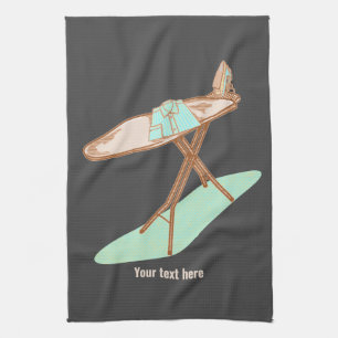 Iron and ironing board household chores tea towel