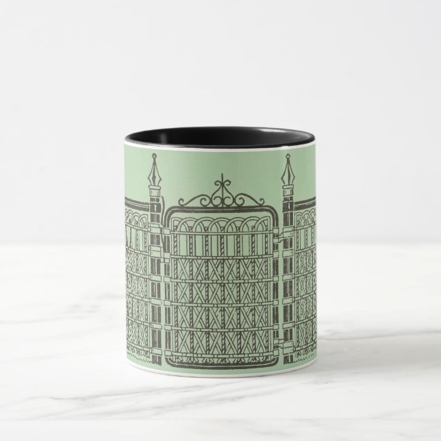 Iron Antique Ornamental Wrought Iron Fence Fencing Mug (Center)