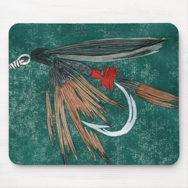 "Iron Blue Dun" Trout Fly Mousepad (Front)