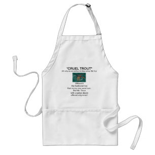 "Iron Blue Dun Wet Fly-Cruel Trout" Apron