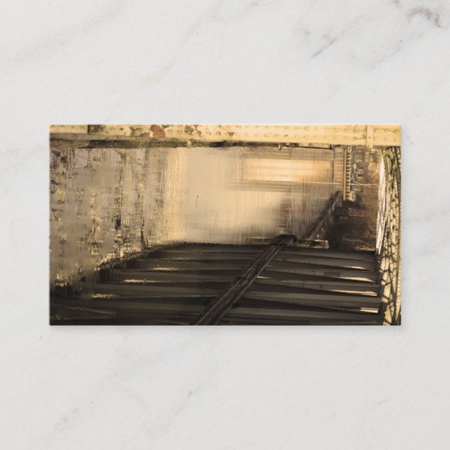 Iron Bridge and reflection Business Card (Front)