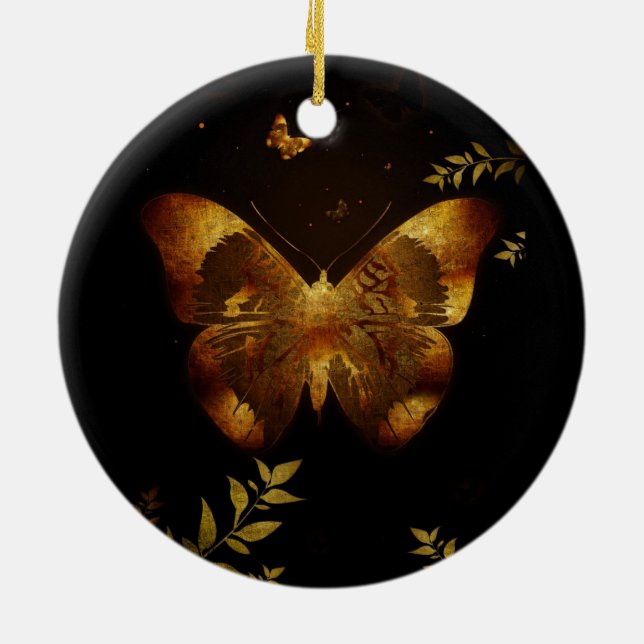 Iron Butterfly Ceramic Tree Decoration (Back)