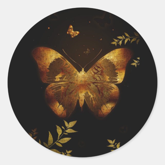 Iron Butterfly Classic Round Sticker (Front)