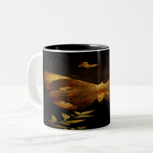 Iron Butterfly Cutout Two-Tone Coffee Mug
