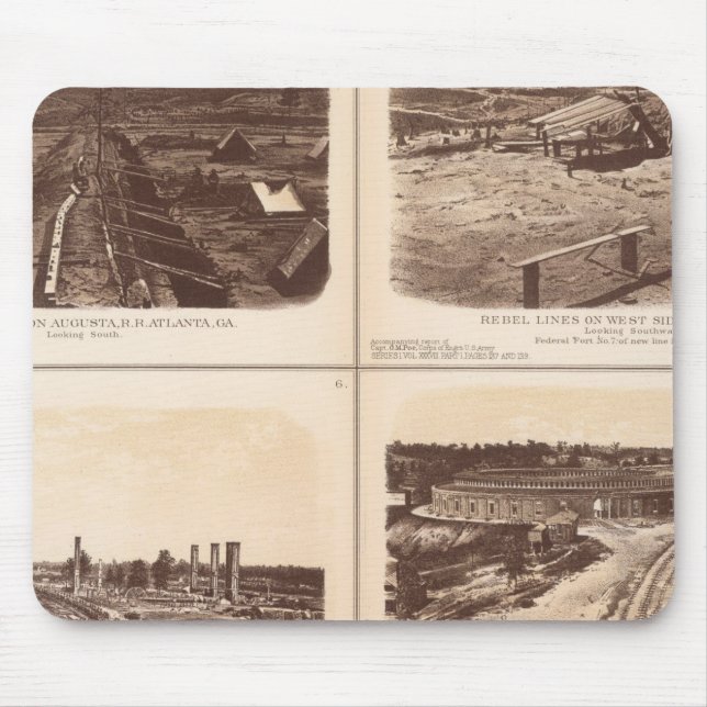 Iron clads, Engine Hero, rebel lines, buildings Mouse Pad (Front)