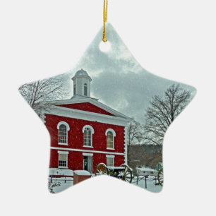 Iron County Courthouse Ceramic Tree Decoration