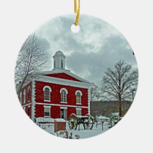 Iron County Courthouse Ceramic Tree Decoration