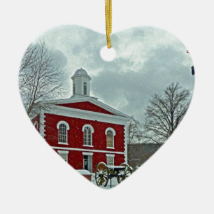 Iron County Courthouse Ceramic Tree Decoration