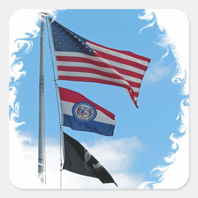 Iron County Flags Square Sticker (Front)