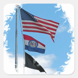 Iron County Flags Square Sticker