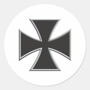 Iron Cross Classic Round Sticker