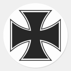 Iron Cross Classic Round Sticker
