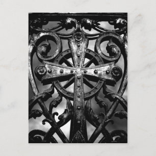 Iron cross heart postcard