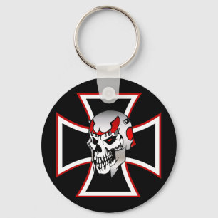 Iron Cross Skull keychain