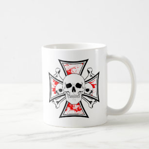 Iron Cross with Skulls and Cross Bones Coffee Mug