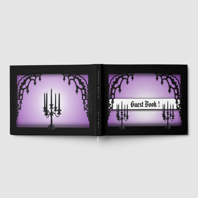 Iron Gates Purple Gothic Guest Book (Full)