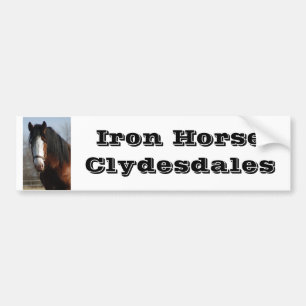 Iron Horse Clydesdales Bumpersticker Bumper Sticker