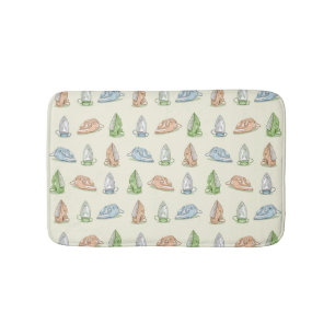 Iron Ironing Laundry patten Bath Mat