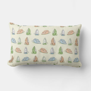 Iron Ironing Laundry patten Lumbar Cushion