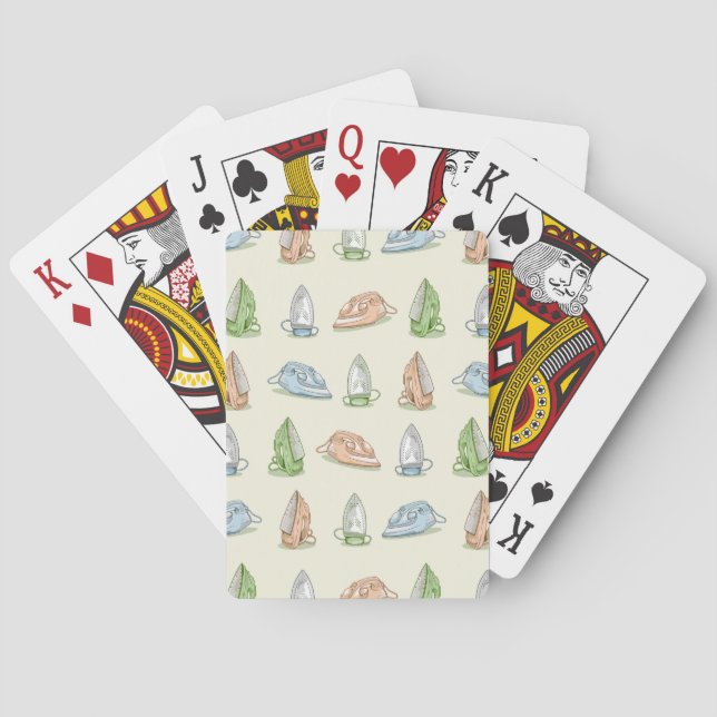 Iron Ironing Laundry patten Playing Cards (Back)