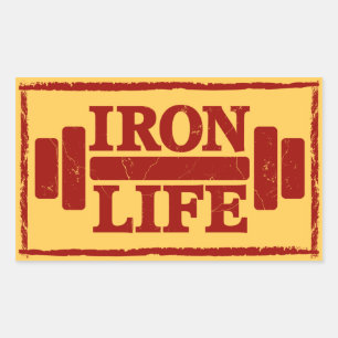 Iron Life Rectangular Sticker