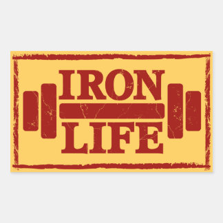 Iron Life Rectangular Sticker