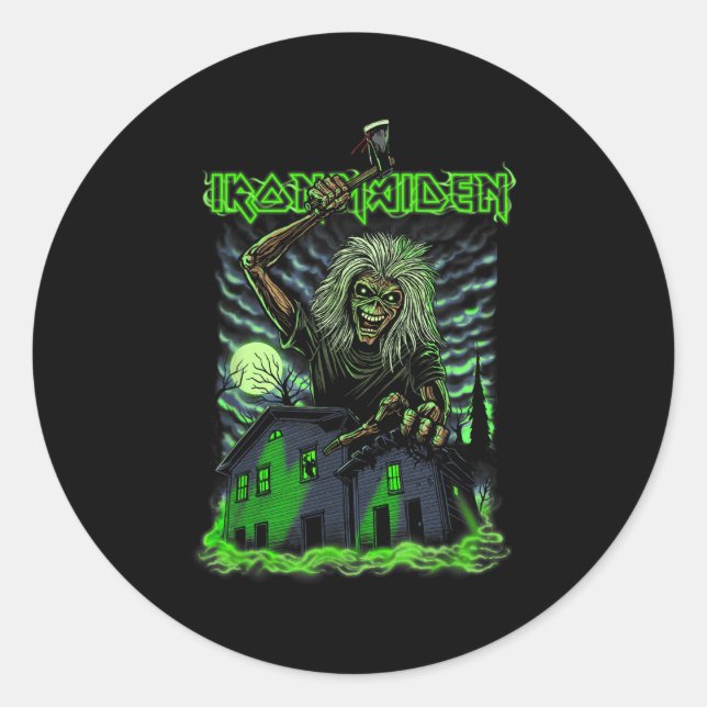 Iron Maiden - Eddie Halloween  Classic Round Sticker (Front)