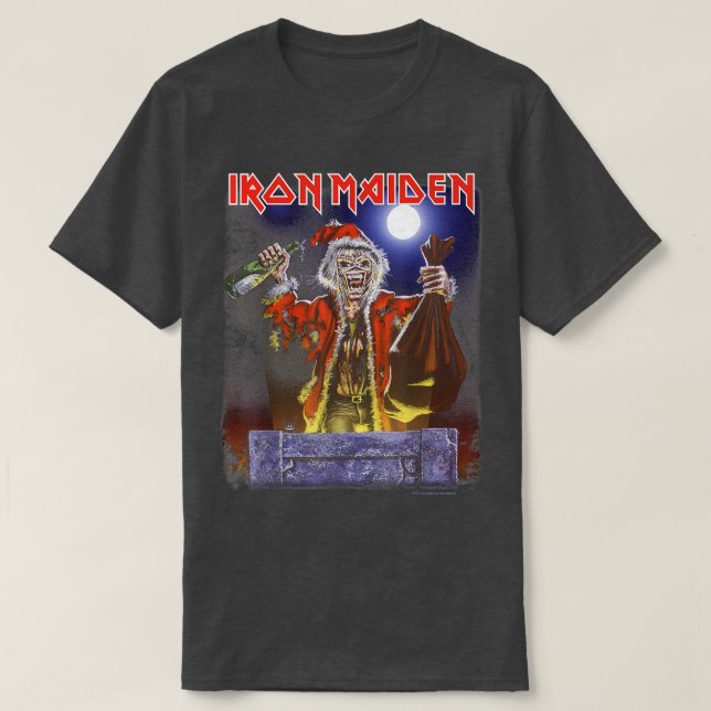 Iron MaidenNo Prayer Santa Eddie Christmas  T-Shirt (Design Front)