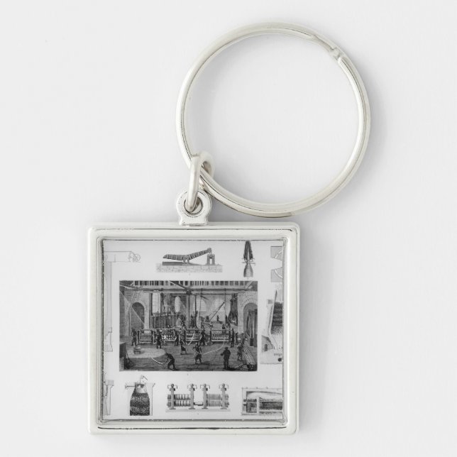 Iron-Making with a General View of Rolling Iron Key Ring (Front)