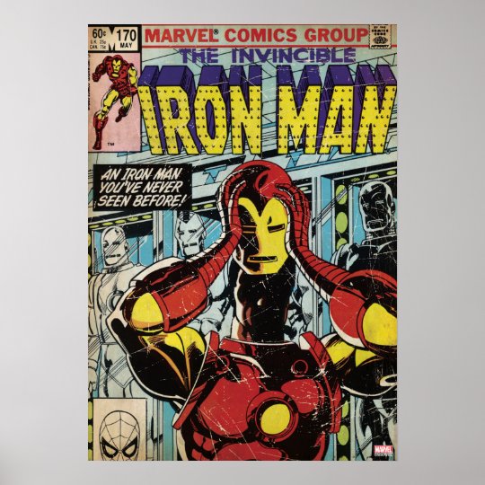 Iron Man Comic 170 Poster Zazzle Com Au