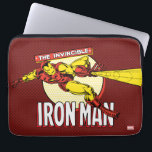 Iron Man Retro Character Graphic Laptop Sleeve<br><div class="desc">Check out this retro graphic for The Invincible Iron Man,  as he fires a blast of energy out of his hand.</div>