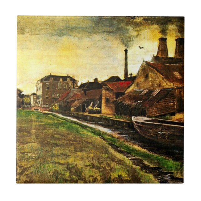 Iron Mill in The Hague by Vincent van Gogh Ceramic Tile (Front)