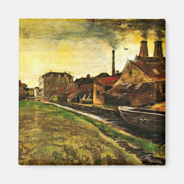 Iron Mill in The Hague by Vincent van Gogh Magnet (Front)