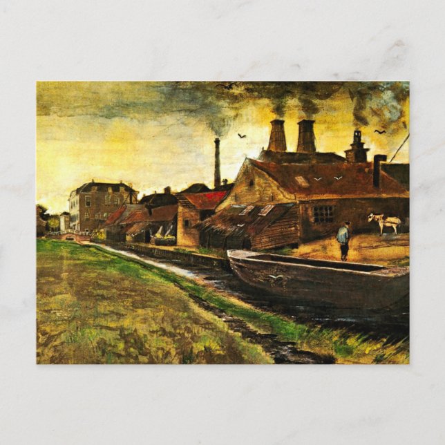 Iron Mill in The Hague by Vincent van Gogh Postcard (Front)