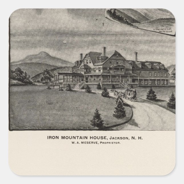 Iron Mountain House, Jackson, NH Square Sticker (Front)
