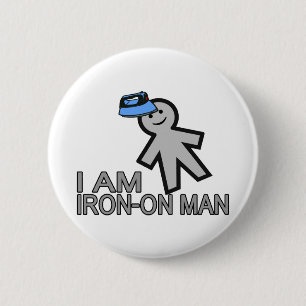 Iron-On Man 6 Cm Round Badge