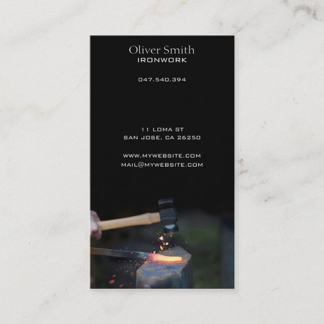 Iron or Iron Business Card (Front)