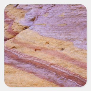 Iron oxides colour a sandstone formation square sticker