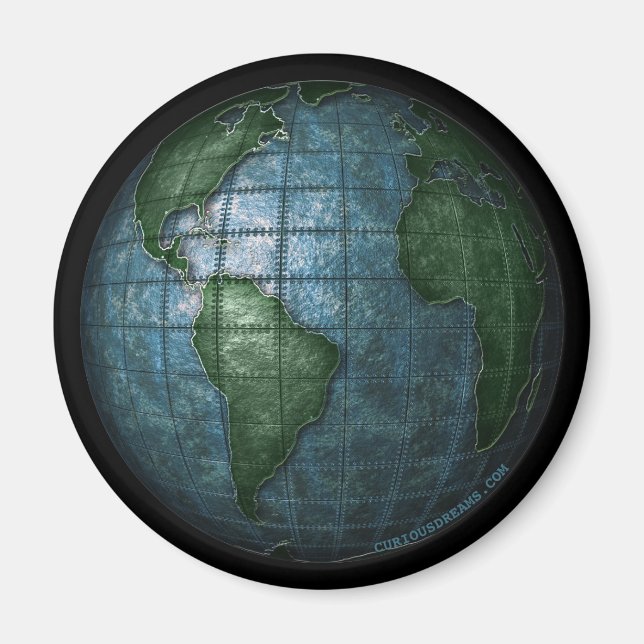 Iron Plated Earth Magnet (Front)