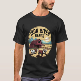 Iron River Ranch Western Farm Cattle Livestock Hor T-Shirt