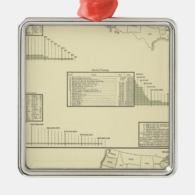 Iron rolling mills and blast furnaces metal ornament (Front)