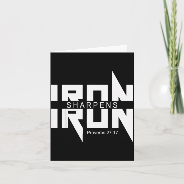 Iron Sharpens Iron Bible Jesus Faith Religious Chr Card (Front)